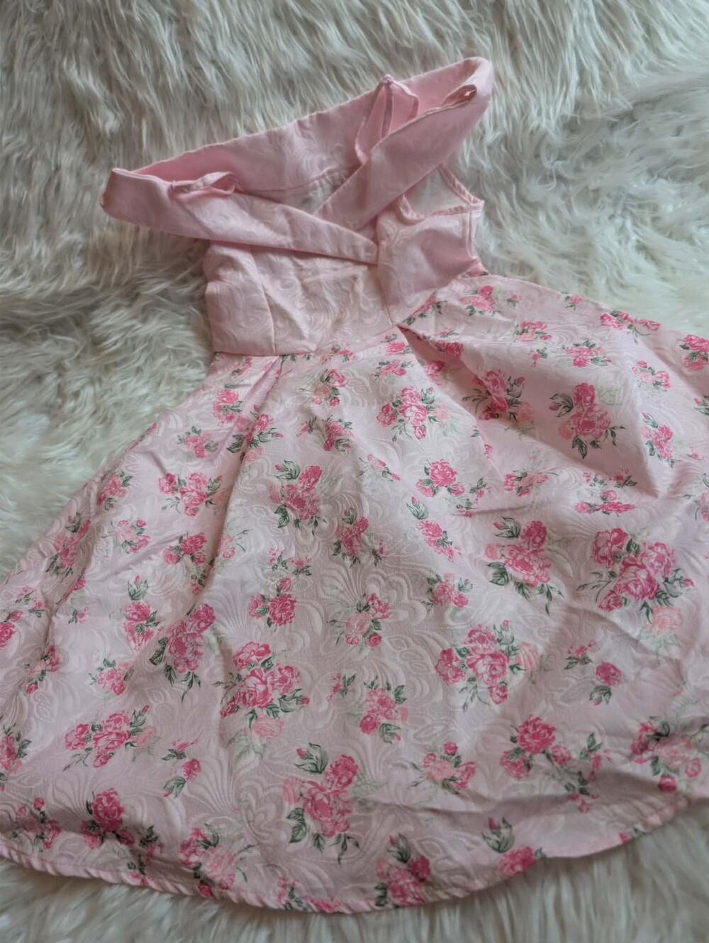 Nwot Pink Floral Fit-and-Flare Party Dress